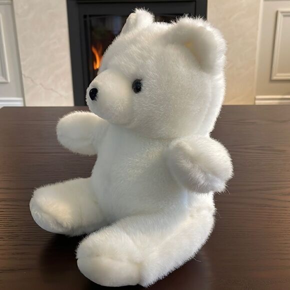 Classic Gund Style Beautiful Teddy Bear in White Excellent Used Condition 9” - Picture 6 of 7